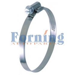 Non-Perforated Band Hose Clamp, Band Width 9, asymmetric housing  to DIN3017