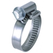 Non-Perforated Band Hose Clamp, Band Width 12mm, asymmetric housing  to DIN3017